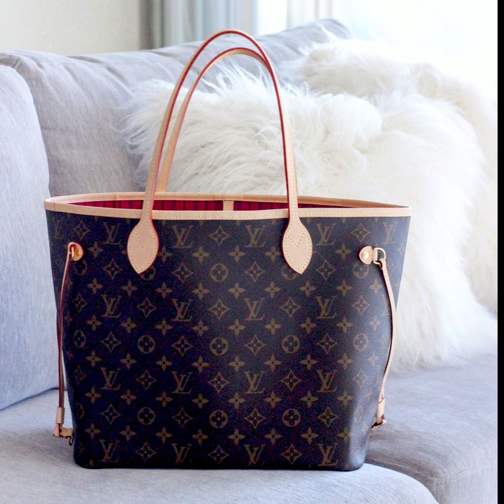 😍with Receipt Louis Vuitton Neverfull Handbag